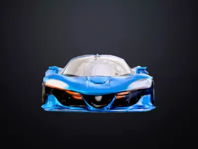 Unrivaled Aerodynamic Hypercar - 3D Model  Low-poly 3D model