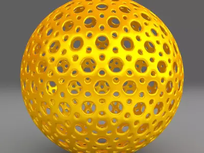 Perforated Sphere Shape 3D Print Model 3D print model