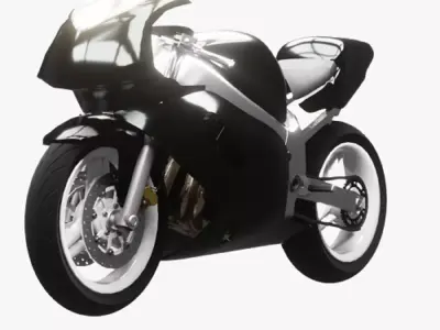 Sport Motorcycle 1000cc Low-poly 3D model