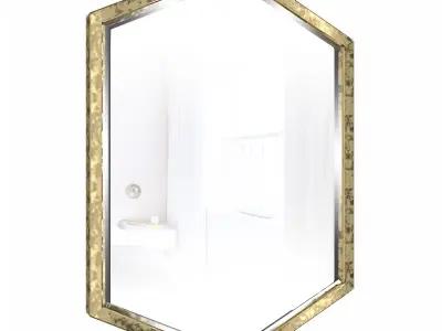 Moira Hexagon Glam Mirror 3D model