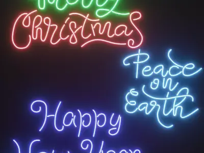 Neon Set 10 3D model