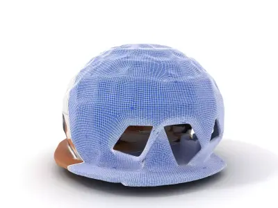 White Geodesic Dome model pack Low-poly 3D model