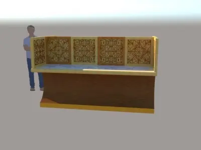 Library Study Desk Free 3D model