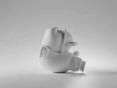 Original cute wombat book stand 3D print model