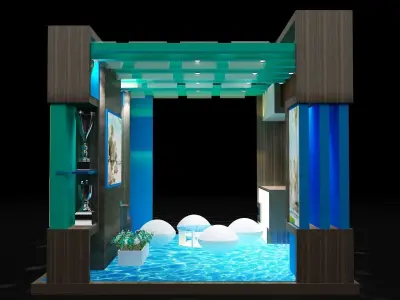 Booth Exhibition Stand a353 3D model
