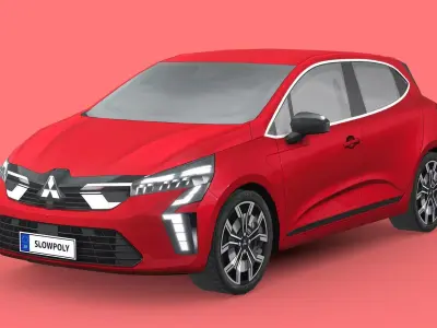 Mitsubishi Colt 2024 Low-poly 3D model