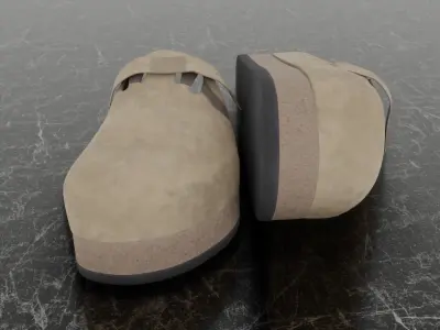 BIRKENSTOCK 3D - SLIPPER Low-poly 3D model