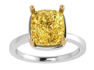Cushion Cut Ring 4229 3D print model