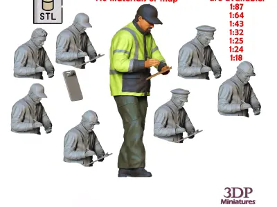 N6 Traffic Police with Clipboard 3D print model