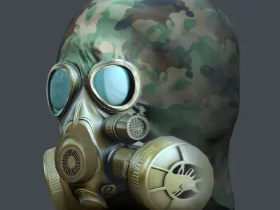 Helmet 3d model military combat Military Low-poly Low-poly 3D model 88