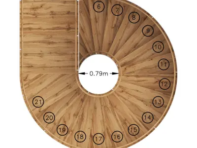 Spiral staircase 15 3D model