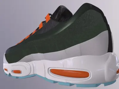 NIKE AIR MAX 95 SHOES PBR Low-poly 3D model