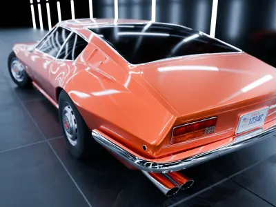 Maserati Ghibli 1976 Coupe Vintage Sports Car 3D model