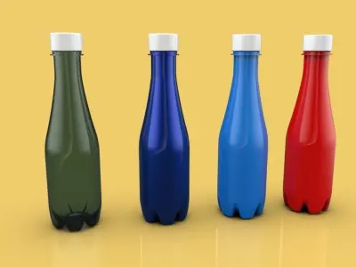 BOTTLE 350 ml including technical drawings 3D model