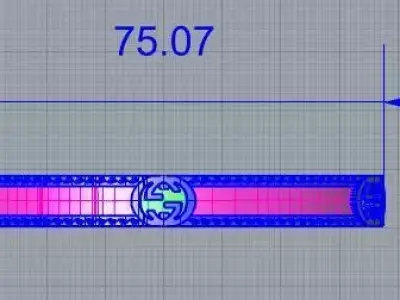 Bracelet rigid GG 3D print model