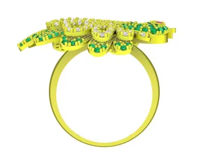 Luxury Peacock Ring for Women Jewelry 3D Model 4284 3D print model