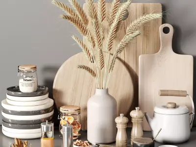 kitchen accessories N062 Low-poly 3D model