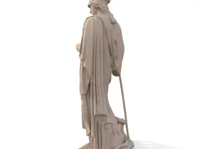 Athena Pallas Classical Greek Sculpture PBR  3D model