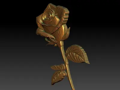 11 Rose CNC Relief Model 3D print model