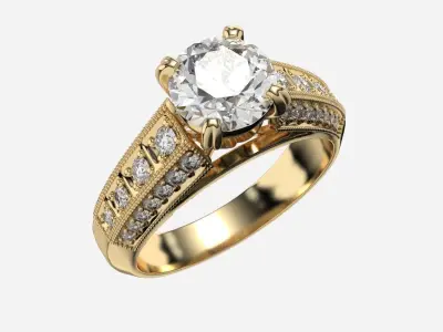 engagement Ring 3D print model 28