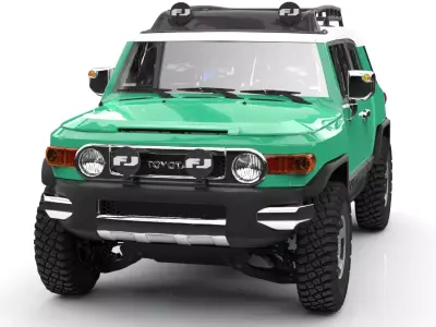 TOYOTA FJ CRUISER 2010  Low-poly 3D model