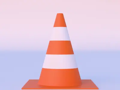 Traffic Cone Free low-poly 3D model