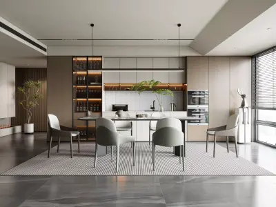 Kitchen Modern interior 102 3D model