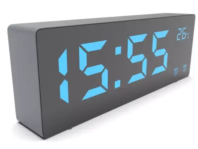 CLOCK GRAY BLUE Low-poly 3D model