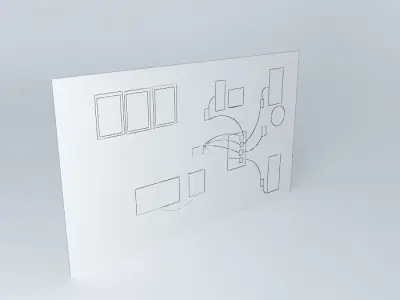 CAD Diagram Solar Back Up Power Source Free 3D model