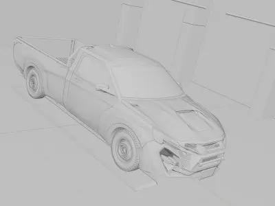 PICKUP TRUCK 3D model 4X4 winyoo 3D model