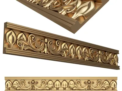 Ornament Element Molding 027 Low-poly 3D model