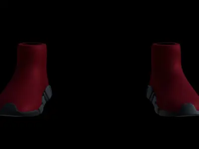 Custom sneaker boots 1 Low-poly 3D model