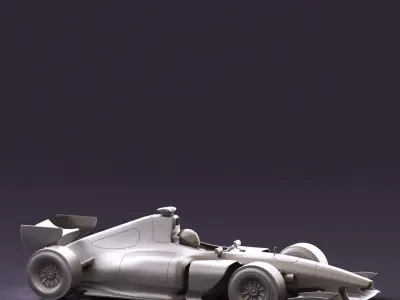 Man in formula car 0865 3D Print Ready 3D print model