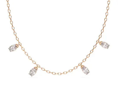 Luxury Drop Stone Chain Necklace Jewellery CAD 3DM STL 3D print model