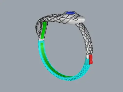 snake bangle 3D print model