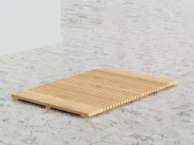 Wooden Bathroom Mat 3D model