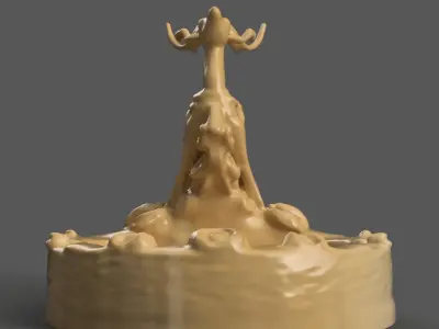 deer planter - vase - garden urn - candy dish - candle holder 3D print model