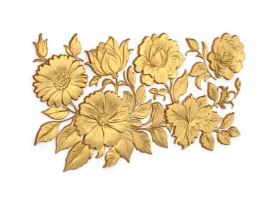 Classic carved decor ornament 414 3D model