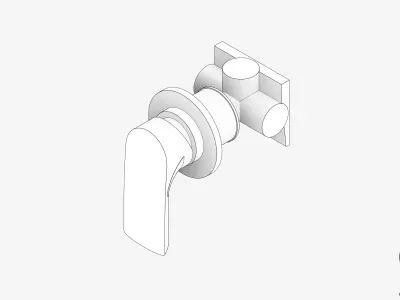 Wall Mixer Tap - Luxury - Sublime Low-poly 3D model