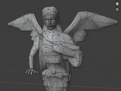 PBR Ornament Angel Decoration 4K LowPoly GameReady Low-poly 3D model