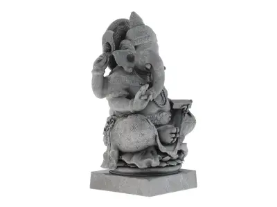 Ganesha Statue Low-poly 3D model