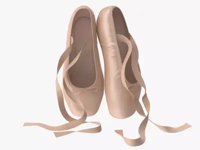 Ballet Shoes - Resting Low-poly 3D model