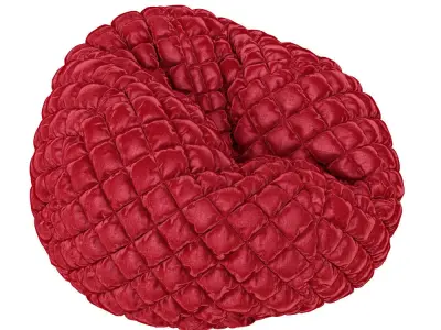Quilted beanbag chair 3D model