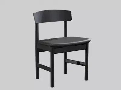 Mogensen Chair Model-3236 Black lacquered Low-poly 3D model