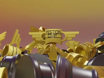 Cars Movie Piston Cup Low-poly 3D model