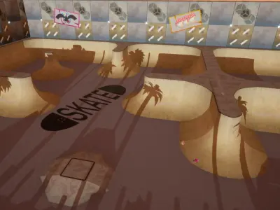 Stylized Skate Park Low-poly 3D model