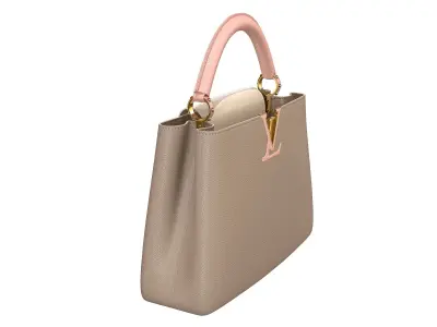 Louis Vuitton bag Capucines Rose Beige Leather 3D model