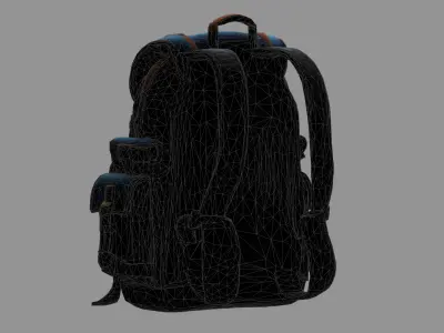Stylized Backpack BP12 Low-poly 3D model