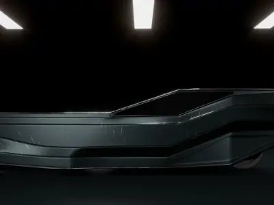 Sci-Fi Car Low-poly 3D model