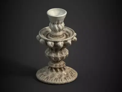 classic candlestick 3dprint  and low poly model PBR Low-poly 3D model